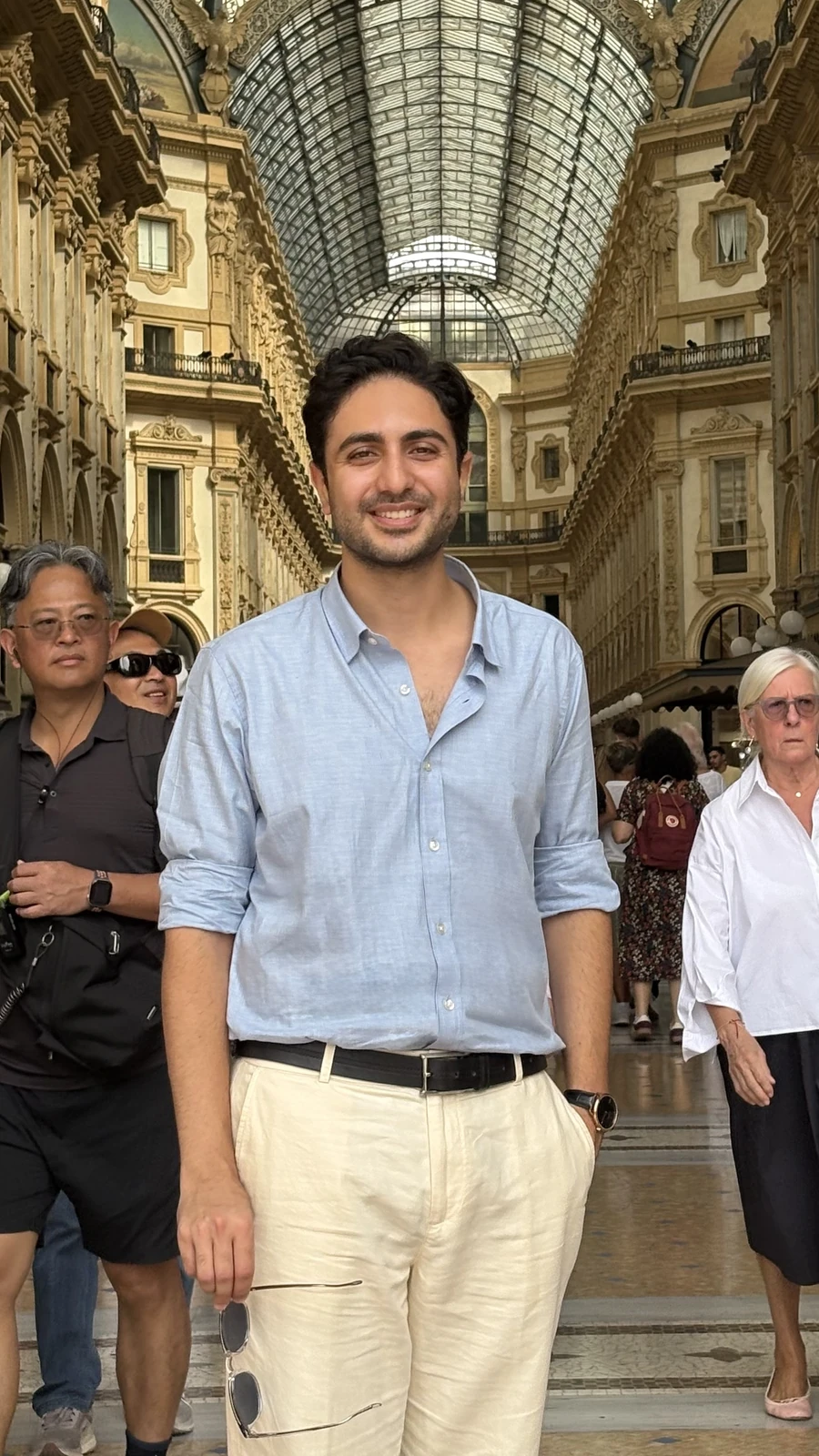 Mojtaba Torabi in the Galleria Vittorio Emanuele II, Milan