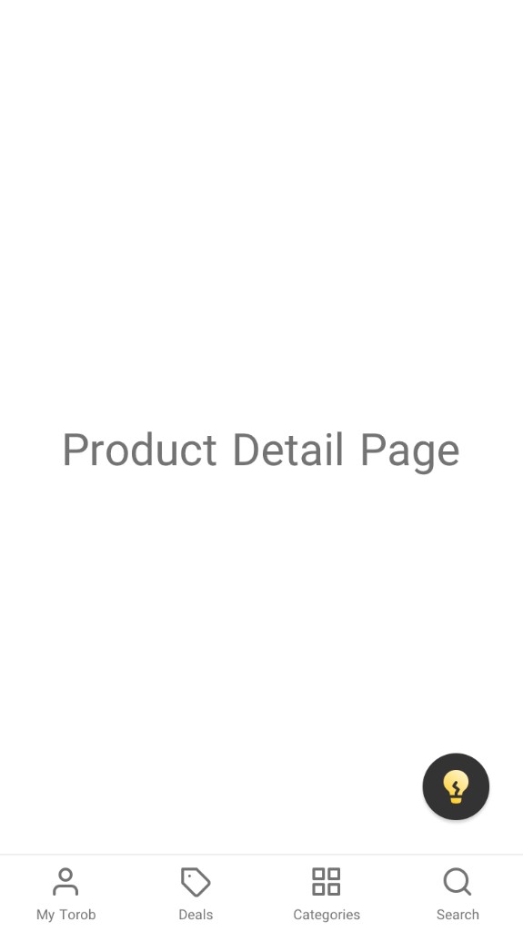 Product detail page with a floating advisor button anchored to the corner